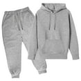 thumbnail image 1 of Caqnni Cozy Lightweight Girls Lounge Set: Perfect for Virtual Learning, Homework Sessions, and Post-Study Relaxation（A01-Grey,9-10 Years), 1 of 2