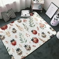 thumbnail image 3 of Shaggy Area Rug, Watercolor Ladybug Rugs for Living Room Bedroom Non Slip Door Mat Indoor Carpet Machine Washable Nursery Home Decor Floor Mats for Entryway 60x39in, 3 of 5