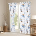 thumbnail image 3 of Homewish Cartoon Bear Curtains Pack of 2 (42x84 Each) for Child Boys Girls,Kawaii Plane Curtains Blackout,Blue Stars Print Bedroom Curtains,Ultra Soft Home Decor, 3 of 6