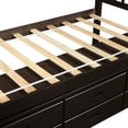 thumbnail image 6 of Twin Size Wood Platform Bed Frame with 6 Storage Drawers, Headboard and 10 Slats, 6 of 8