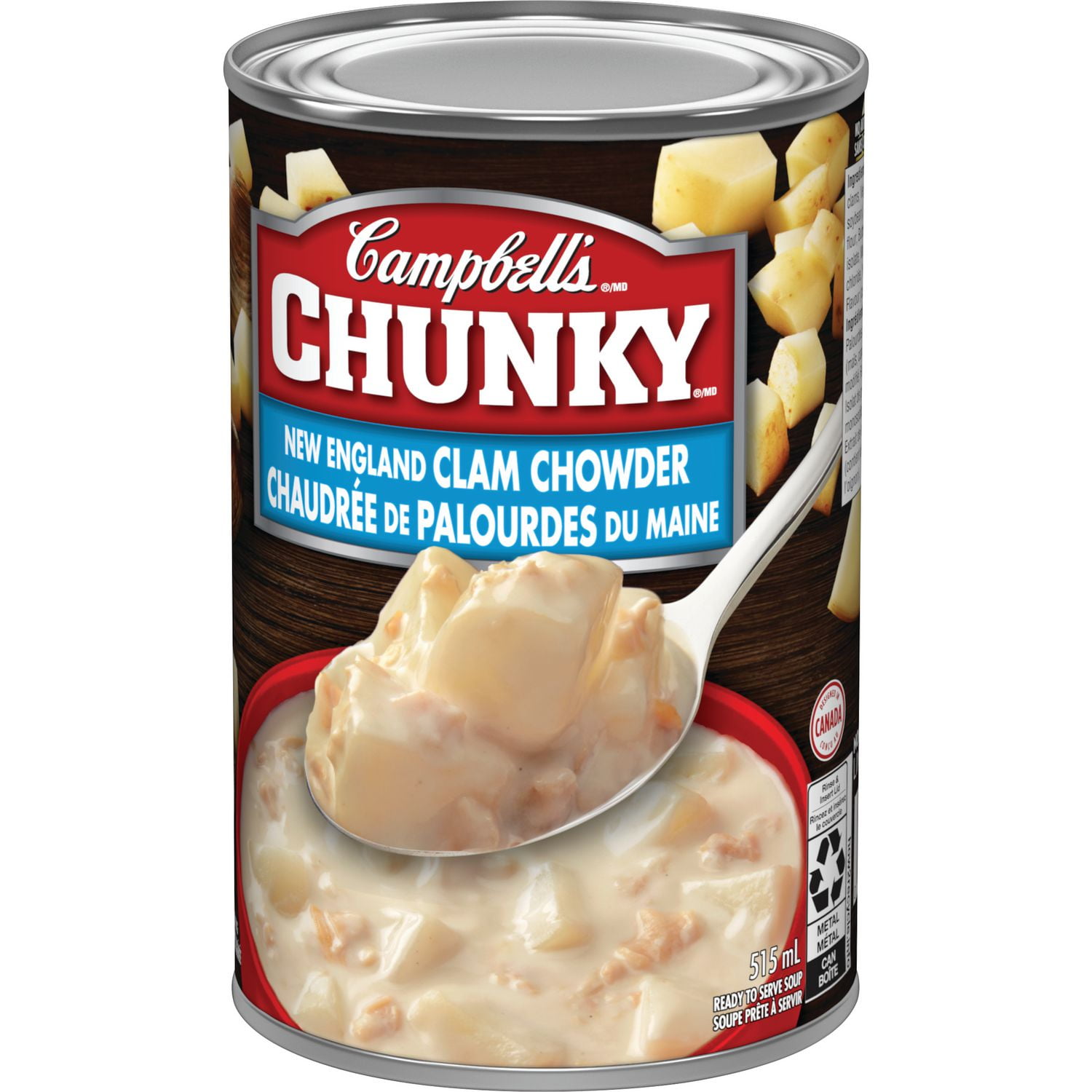 Soup de Chaudrée de palourdes du Maine prête à servir ChunkyMD de Campbell’sMD, longue conservation Soup prête à servir 515 mL