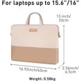 thumbnail image 3 of Kamlui Stylish PU leather Waterproof 15.6 Inch Laptop Bag for Women, Creamy-white, 3 of 8