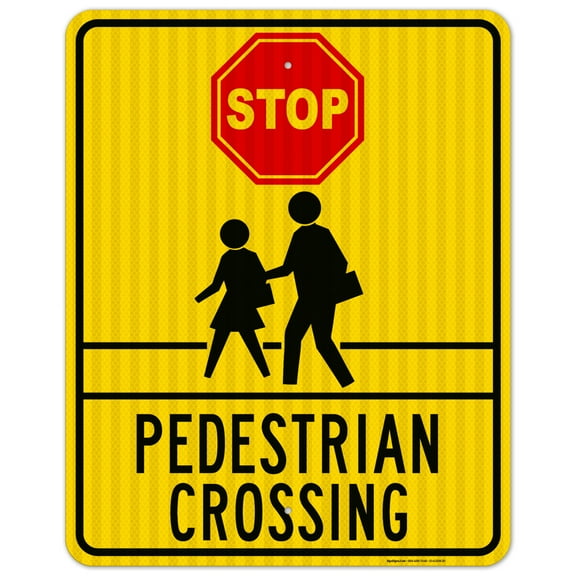 Stop Pedestrian Crossing Sign,