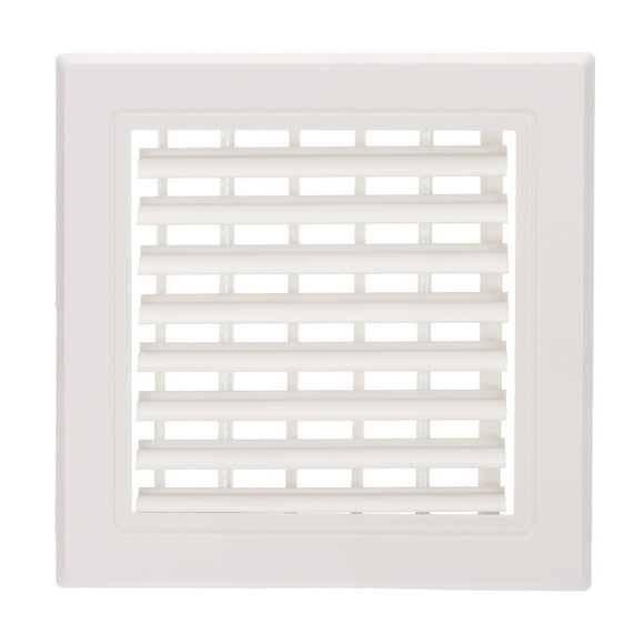 Rejilla de ventilación de plástico Uxcell de 8x8 pulgadas, rejillas de ventilación de salida ajustables, cubierta de filtro de ventilación removible, rejilla de aire de suministro, blanca