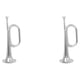 thumbnail image 1 of Trompeta de caballería Eigraketly de latón instrumento de música corneta de cobre Plata Oro, 1 of 6