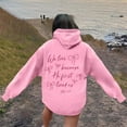 thumbnail image 7 of Fshinging Hoodie Sweatshirt For Women Bow Letter Graphic Long Sleeve Drawstring With Pockets Plus Size Clothes, 7 of 7