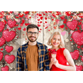 thumbnail image 2 of Valentine’s Day Love Heart Wall Tapestry, Romantic Rustic Wood Hanging Decor for Bedroom and Living Room, 2 of 7