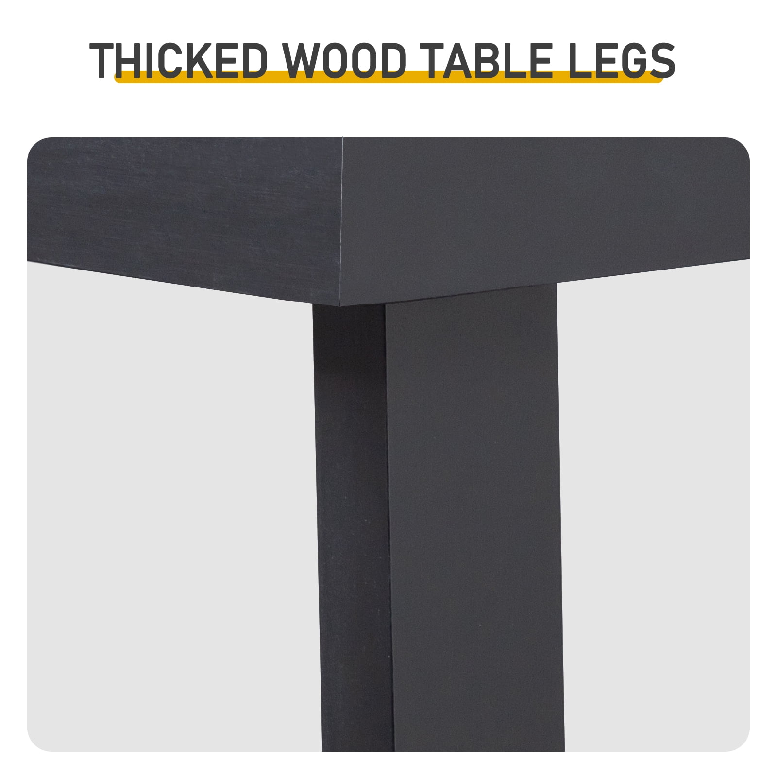 43.3 Inch Solid Wood Console Table for Entryway, Sofa Table Narrow Entryway Table for Hallway, Behind The Couch, Living Room, Foyer, Black