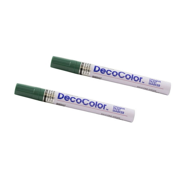Marvy Uchida Broad Line Opaque Paint Markers, 2/Pack, Pine Green