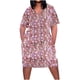 thumbnail image 1 of Vestido Corto de Verano Moda Grande Impresión de Manga Corta Cuello en V Bolsillo Mini Vestido para Casual Y Diario, 1 of 4
