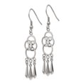 thumbnail image 3 of Stainless Steel Polished Dangle Shepherd Hook Earrings, 3 of 4