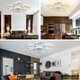 thumbnail image 3 of Easyg 24" 6 Speed 3 Color Dimmable Heart-shaped Ceiling Fan with Lights Remote Control, 3 of 8
