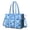 Blue Dog Paw, variant on Teacher Tote Bag,Blue Dog Paw Footprint Teacher Utility Tote Bag,Large Work Tote Bags for Women with Multiple Pockets,Top Zipper Closure,13.8x10.6x6.7 Inch