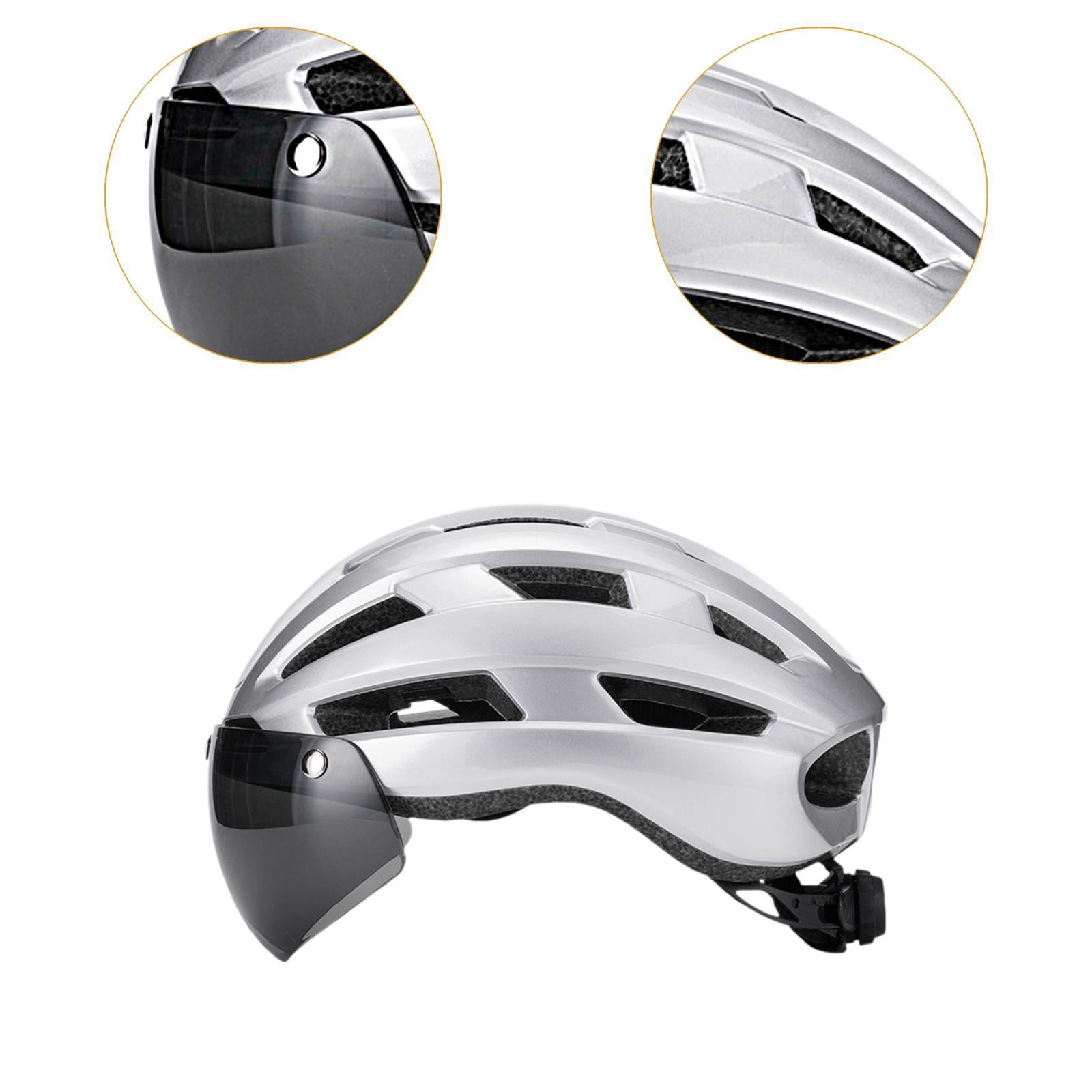 DimyFew Bike Helmet Bicycle Helmet Supplies Ventilation Removable Padded Shockproof Bike Silver