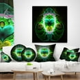 thumbnail image 4 of Designart Large Symmetrical Fractal Heart Green - Abstract Throw Pillow - 18x18, 4 of 5