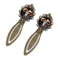 thumbnail image 2 of Aries Vintage Copper-Colored Lace Bookmarks: Stainless Steel Reading Accessories for Book Lovers - Set of Two, 2 of 5