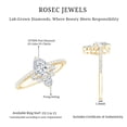 thumbnail image 6 of Rosec Jewels Lab Diamond Engagement Ring for Women - Vintage Style Ring - EF-VS Grade Certified, 18K Yellow Gold, US 4.00, 6 of 7
