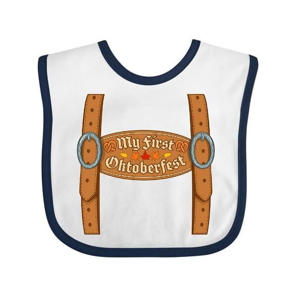 Inktastic My First Oktoberfest Leiderhose Overalls Boys or Girls Baby Bib