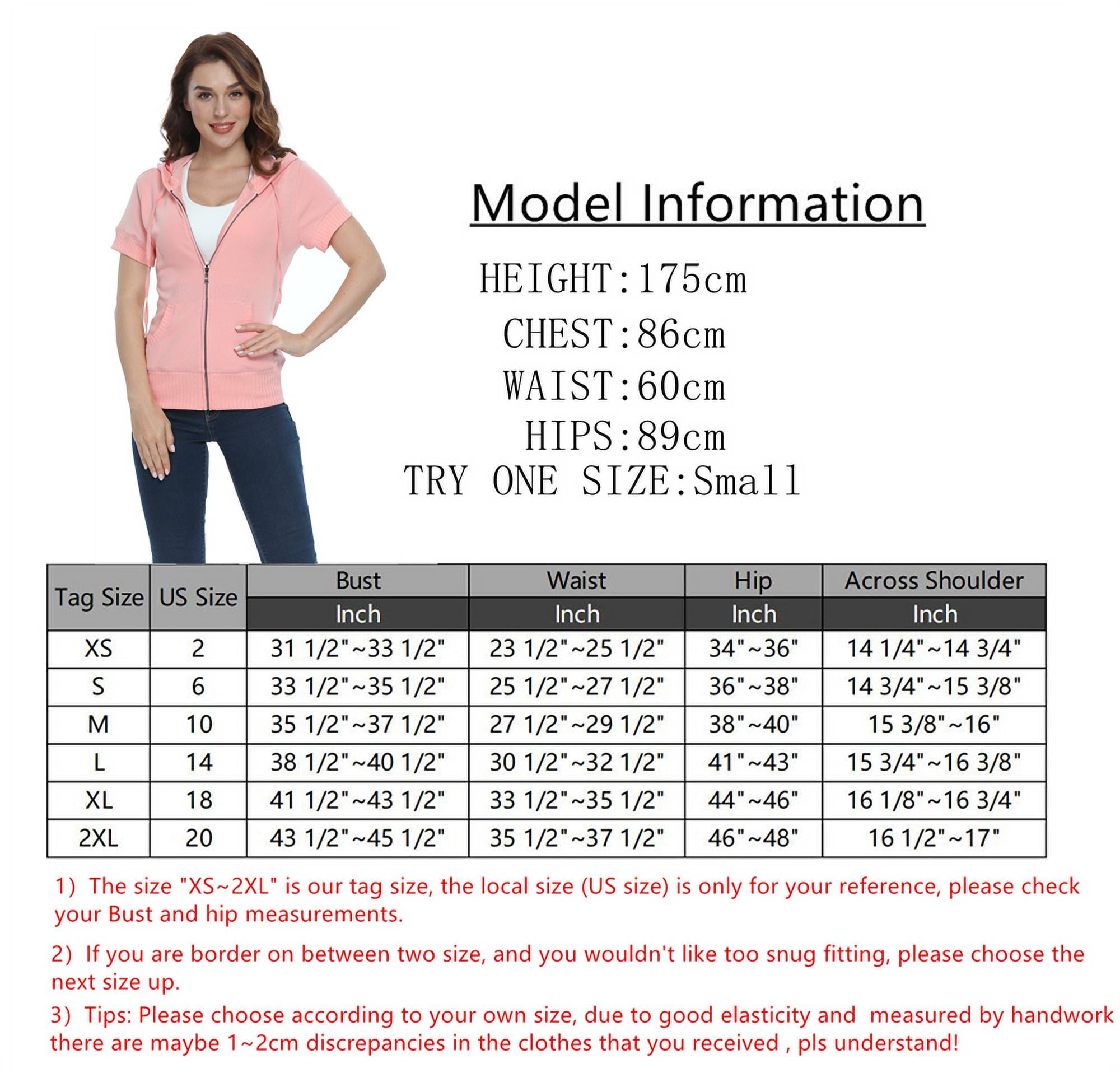 MISS MOLY Women's Short Sleeve Hoodie Jacket Zip Up Cotton Slim