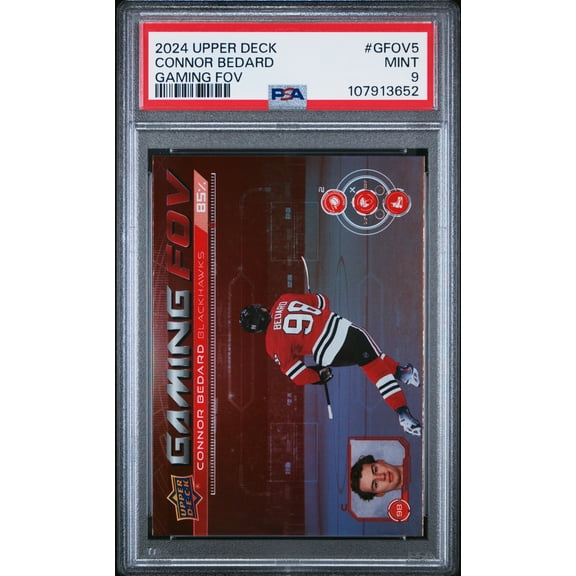 2024 Upper Deck Gaming Fov Connor Bedard #GFOV5 PSA 9