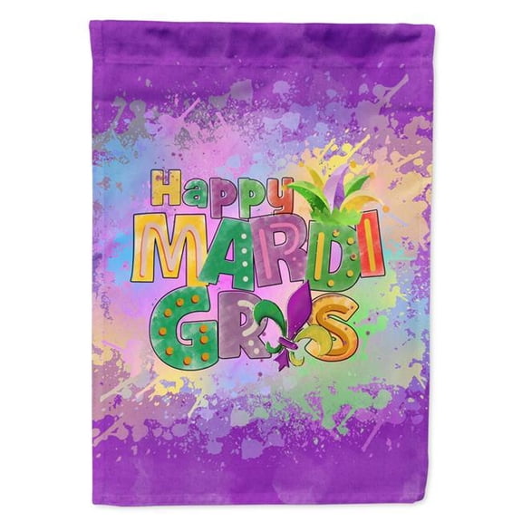 40 x 28 in. Unisex Happy Mardi Gras Canvas House Flag