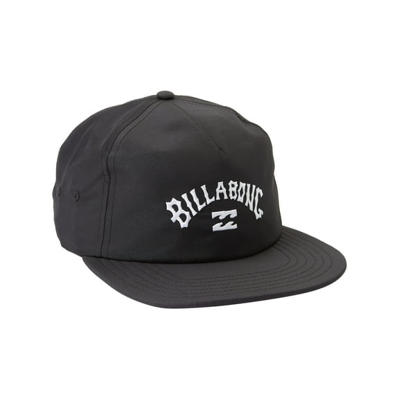 Billabong 6 Panel Mens Adjustable Flat Peak Cap ~ Arch Team black