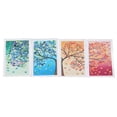 thumbnail image 3 of Juego de 4 piezas de pinturas al óleo de las 4 estaciones, arte de pared contemporáneo, árbol de hojas coloridas, pintura al óleo abstracta para sala de estar, 3 of 14
