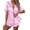 Light Rose, variant on Ekouaer Silk Satin Pajamas Set Short Sleeve Pj Sets Black & White Contrast Piping Pjs Button Down Lounge Sets Gift 2 Piece for Party