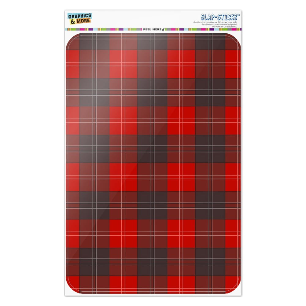 Plaid Red Gray Grey Pattern Home Business Office Sign