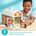 thumbnail image 4 of Melissa & Doug Latches Wooden Activity Barn with 5 Doors, 4 Play Figure Farm Animals, 4 of 11