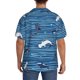 thumbnail image 3 of Fotbe Sharks on White Blue Striped Camisa Estampada de Manga Corta para Hombre, Casual de Verano, Estilo Playero, Sin Arrugas-X-Large, 3 of 5