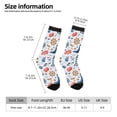 thumbnail image 2 of KLL Watercolor Nautical Print Cool Socks Men's Women's Crew Socks Funny Crazy Novelty Stockings, 2 of 6