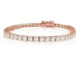 thumbnail image 3 of Brilliant Bracelet - A 14kt Gold Plated Brilliant Cut and Shine Diamond CZ Tennis Bracelet, 3 of 3