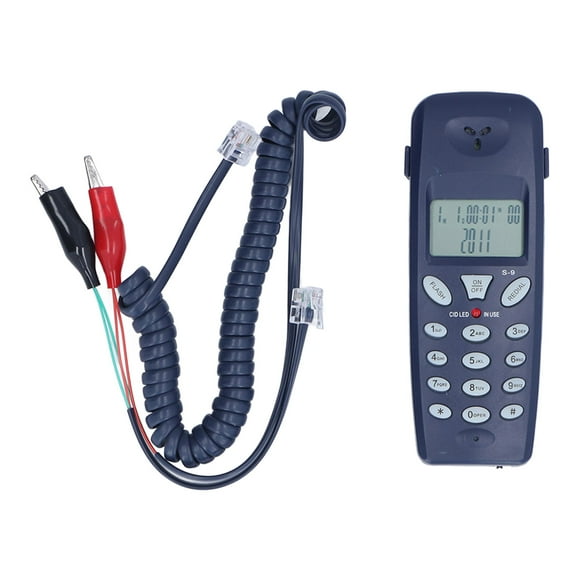 Teléfono con cable FSK DTMF, pantalla LCD de 12 bits, función de pausa de remarcación para oficina en casa.