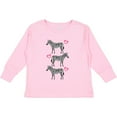 thumbnail image 3 of Inktastic Zebra Cute Safari Animal Girls Long Sleeve Toddler T-Shirt, 3 of 5