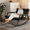 Black, variant on iooHug Grand patio Outdoor Rocking Chair, Oversized Papasan Rocking Chair 400 lbs, Modern Cozy Lounge Rocker Chair with Cushion for Balcony Porch, Patio, Living Room, Bedroom, Garden, Black