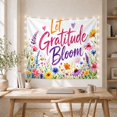 thumbnail image 5 of Let Gratitude Bloom Within a Colorful Floral Border, Whimsical Watercolor for Flower Lovers, Botanical Wall Art, Thank You Gift, Tapestry Wall Hanging for Bedroom and Studio, 5 of 7