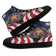 thumbnail image 4 of Hospital Corpmen US Navy High Top Canvas Shoes Sneakers Black Size 13, 4 of 7