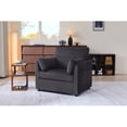 thumbnail image 4 of Leumius Corduroy Accent Chair, Modern Upholstered Single Sofa Armchair with 2 Pillows and Side Storage Pockets,Comfy Oversized Reading Chair for Living Room, Bedroom, Apartment,Blue, 4 of 12