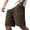 Brown, variant on Men's Vintage Baggy Corduroy Shorts Drawstring Elastic Waist Summer Beach Shorts