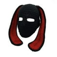 thumbnail image 1 of Winter Warm Knit Hoodwith Rabbit Ears for Adults Suitable for Seasonal Outdoor Activities and Everyday Comfort, 1 of 2
