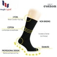 thumbnail image 2 of HUGH UGOLI Women's Cotton Dress Socks for Business and Trouser, Thin Crew Socks, Seamless Toe, 4 Pairs with Luxury Gift Box, Dark Brown, Shoe Size: 8-11, 2 of 6
