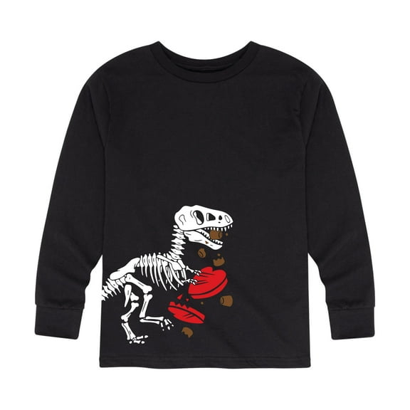 Instant Message - Trex Valentine's Side Hit - Valentine Love Youth Long Sleeve Tee