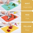 thumbnail image 3 of Extra Thick Flexible Cutting Boards for Kitchen - Cutting Mats for Cooking, Colored Cutting Mat Set with Easy-Grip Handles | Non Slip Cutting Sheets, Flexible Plastic Cutting Board Set of 3 (15"x12"), 3 of 9