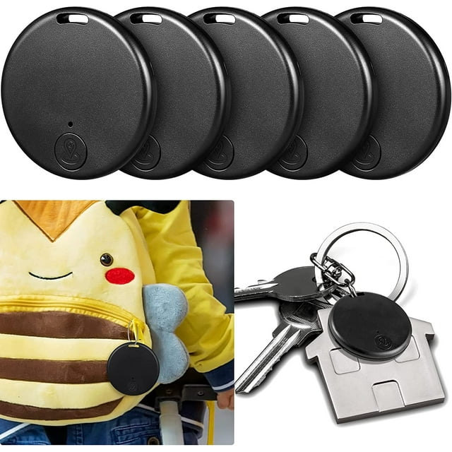 5 Packs Portable GPS Tracking Mobile Tracking Anti Loss Smart Device Key Finder Locator GPS Finders Tracker Device for Pets Dog Cat Wallet Keychain Luggage, Alarm Reminder(Classic)