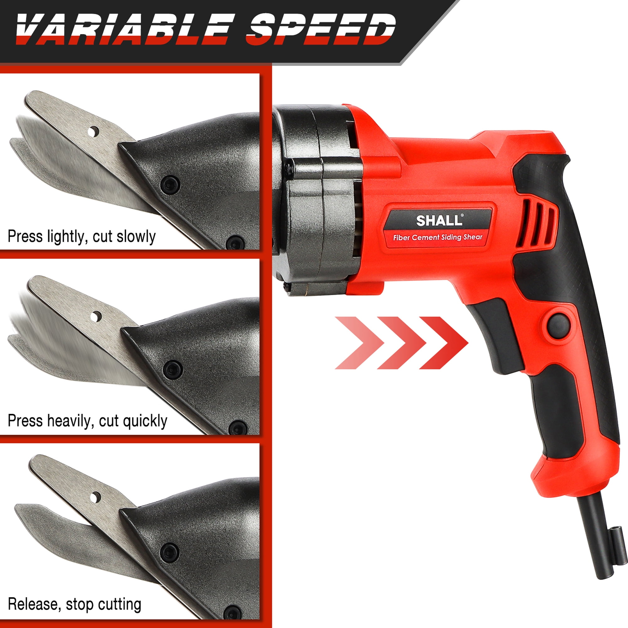 SHALL Electric Fiber Cement Siding Shear, 4.8Amp Hardie Board Cutter