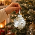 thumbnail image 6 of Aurorax Christmas Ball Ornaments 3 Inches,White Christmas Ball Decorations,Hanging Glitter Clear Home Decor for Indoor Xmas Tree Party, 6 of 7