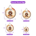 thumbnail image 5 of Happy Thanksgiving English Setter Turkey Costume Pumpkins Autumn Leaves Round Wood Sign Dog Lover Hanging Wall Home Decor - 130144, 5 of 5