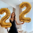 thumbnail image 4 of Globos dorados grandes de 32 pulgadas con figuras de 18, 20, 30, 40, 50, 60, 70, 80 y 90 años para adultos, cumpleaños, aniversario, decoración, bolas con números, suministros, 4 of 5