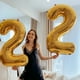 thumbnail image 4 of Globos dorados grandes de 32 pulgadas con figuras de 18, 20, 30, 40, 50, 60, 70, 80 y 90 años para adultos, cumpleaños, aniversario, decoración, bolas con números, suministros, 4 of 5
